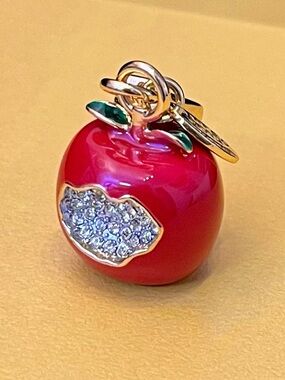 Juicy Couture Red Enamel Apple Charm with Crystal Pavé Bite Limited Edition 2012